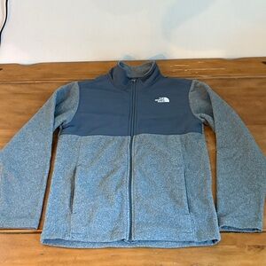 The North Face Two-Tone Gray Fleece Jacket Size Large